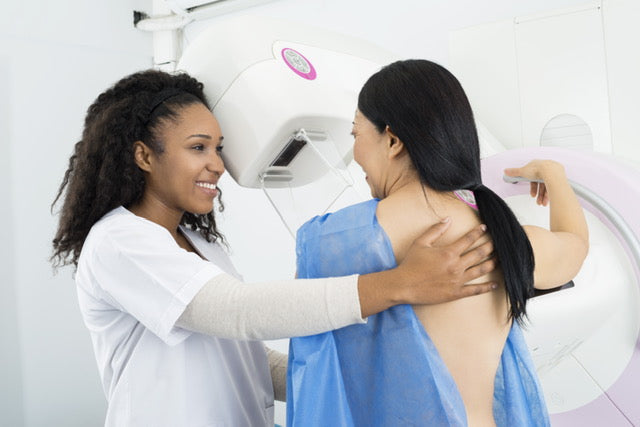 Doctor and Patient Mammogram